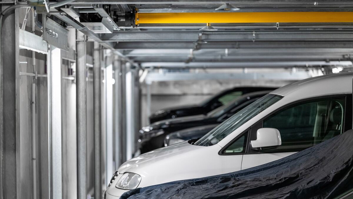 Interieur van het parkeersysteem