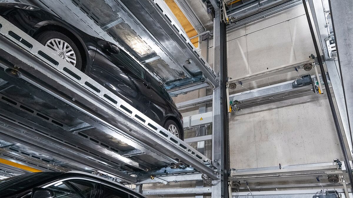 Interieur van het parkeersysteem